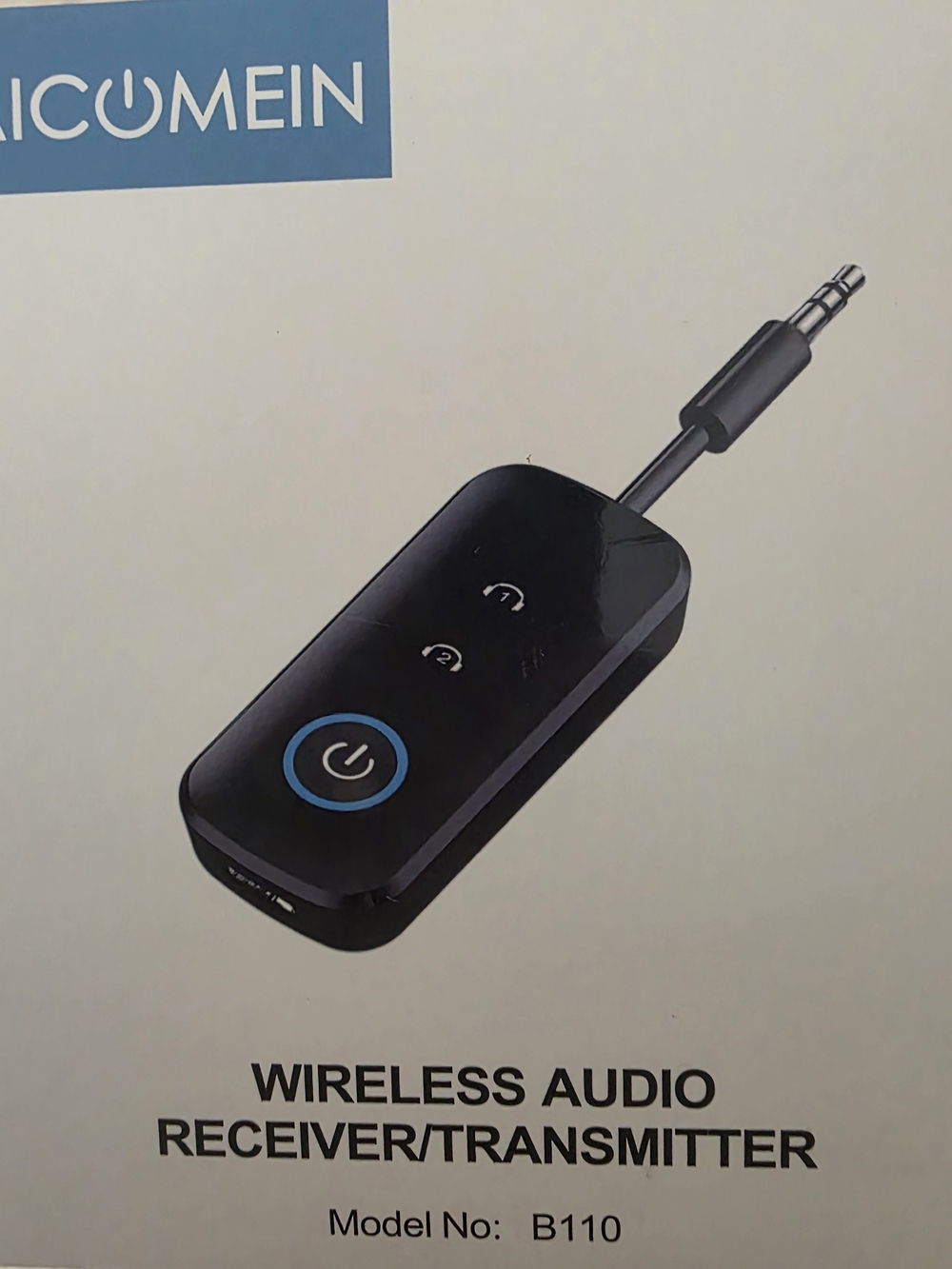 Black Wireless Audio Receiver/Transmitter - Model B110